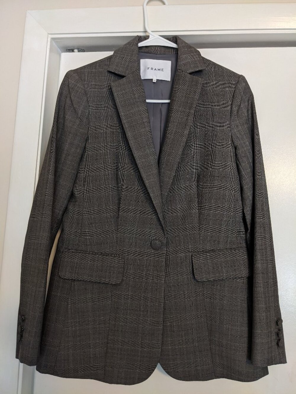 Wool Blazer Jacket by FRAME, single breasted wool, size 2